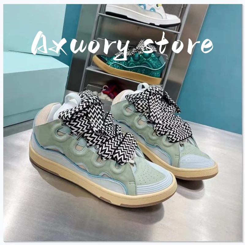 2023 Men's Women's Sports Shoes Casual Shoes Sneakers Colorful Large Shoelaces Mixed Color Patchwork Daddy Shoes Breathable
