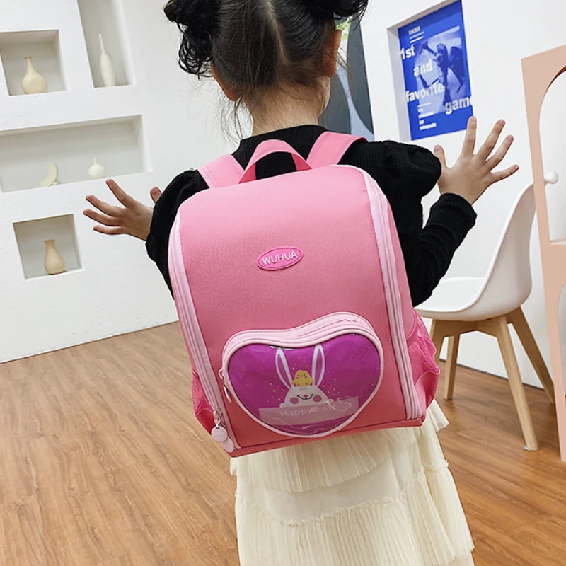 Children Lovely Rabbit Backpacks New Primary Girl Pink Cute School Bags In Kindergarten Drop Shipping Baby Kawaii Animal Mochila