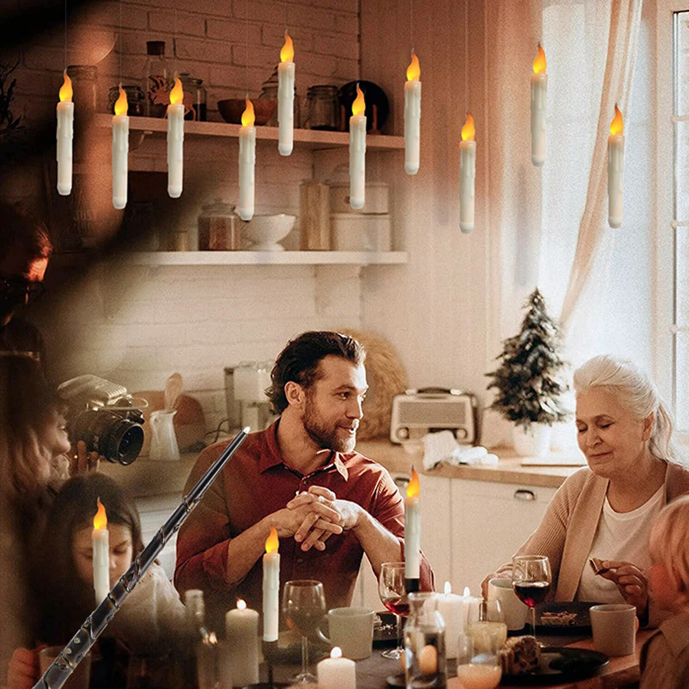 Хэллоуин Мерцающие светодиодные свечи с волшебной палочкой Мерцающая свеча