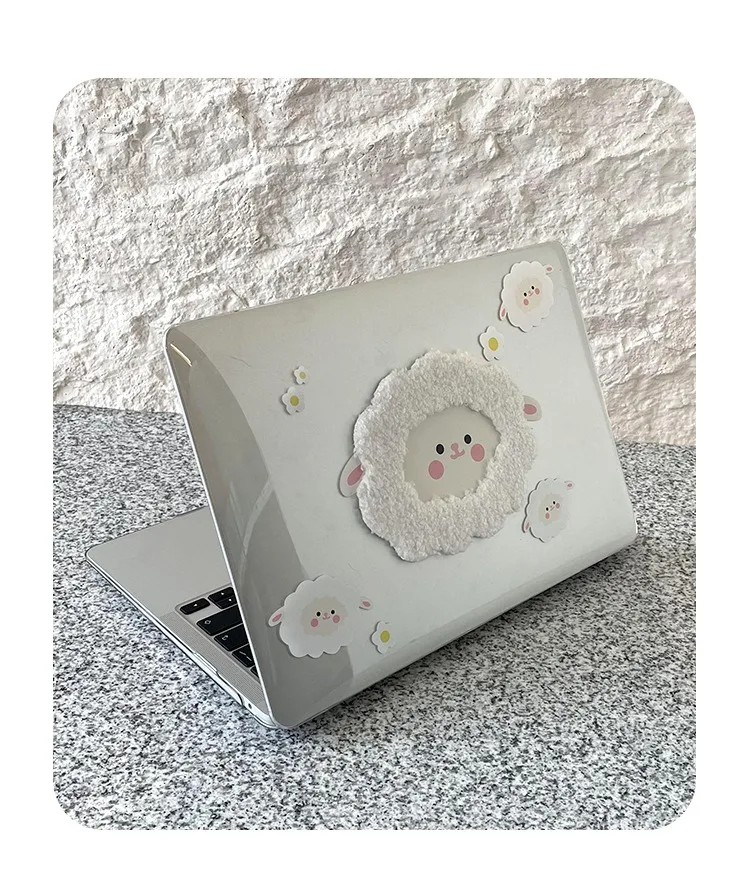 Чехол с 3D вышивкой из овечьей кожи для Macbook Air M1 M2 M3 13 6 15 3 дюйма 2024 A2179 A2337 A2681 A2941 овец