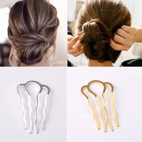 diy hair accessories for women headwear ponytail bun maker styling tools u shaped alloy insert hairpins hair clips barrettes