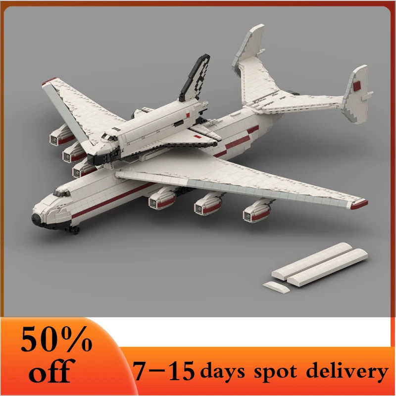 

Buran with Antonov AN-225 Carrierplane customized MOC Bricks Military Aircraft Carrier Building Blocks Assemble Model Kids Toys