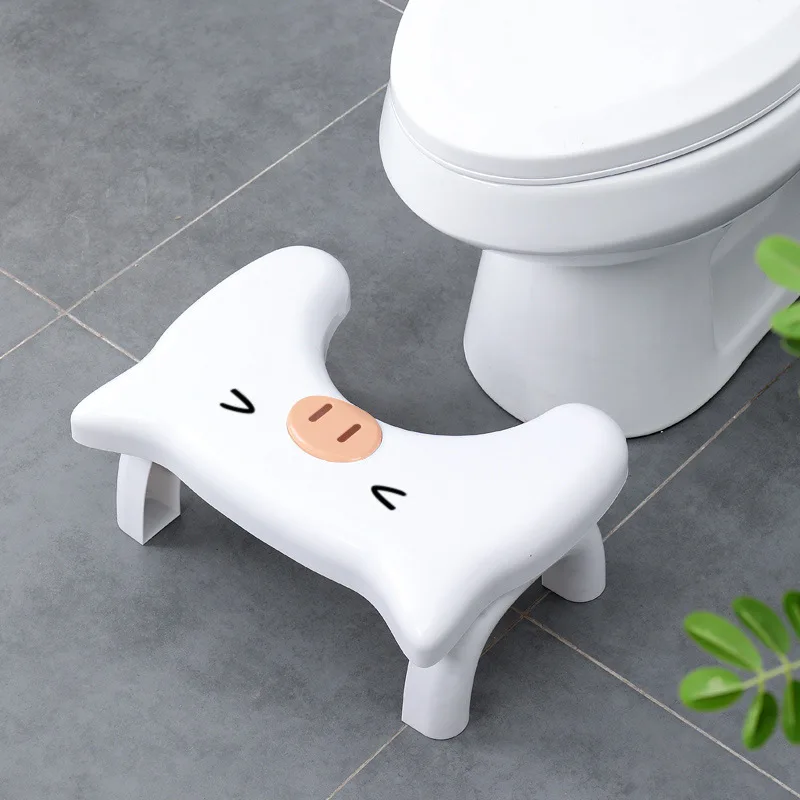 

Bathroom Piggy Squat Toilet Stool Foldable Toilet Stool Compact Squatty-Potty Stool For Children Footrest Bathroom Accessory
