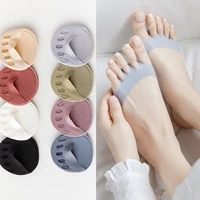 3 pairs five toes forefoot pads for women high heels half insoles invisible foot pain care absorbs shock socks toe pad inserts