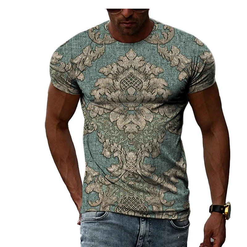 

Футболка мужская с коротким рукавом, круглым вырезом и 3D-принтом