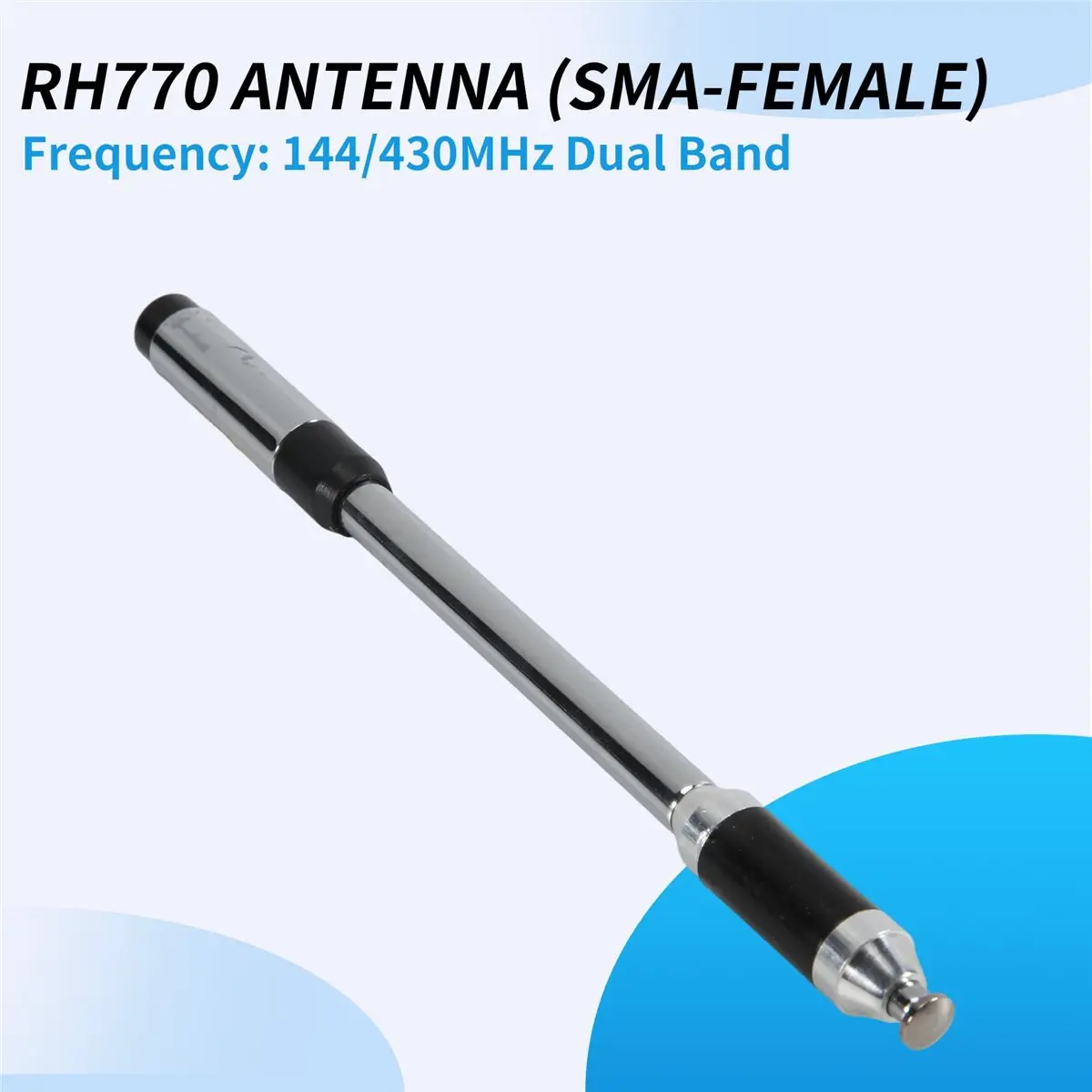 Фото 【A65I】 RH770 Двухдиапазонная 144/430 МГц телескопическая антенна с высоким коэффициентом усиления, разъем SMA-Female №1