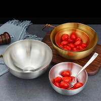 metal fruit salad bowls large capacity stainless steel soup rice noodle ramen bowl kitchen tableware utensils food container