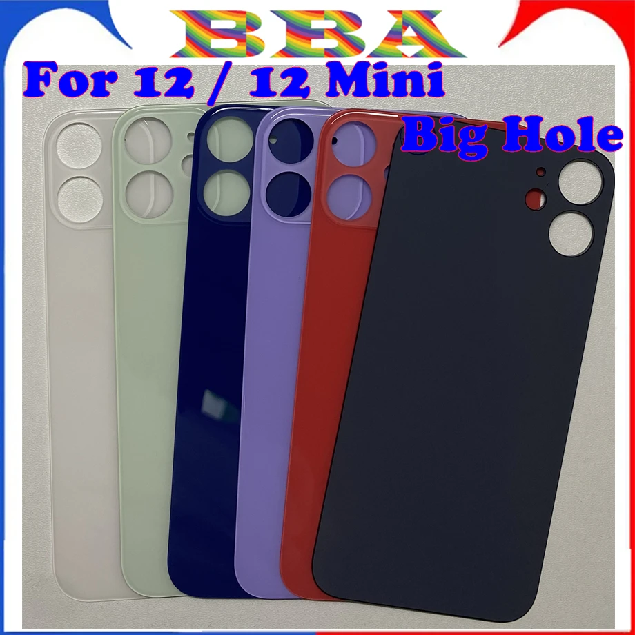 1 шт. OEM 2 в заднее стекло с большим отверстием для iphone 12 мини корпус задней двери