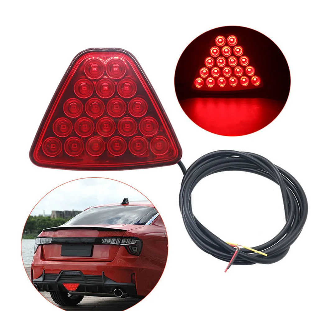 

Triangle Style Light Car Pilot Stop Safety Lights Sporty Rear Third Brake Light Auto Tail Warning Brake Signal Lamp 12V