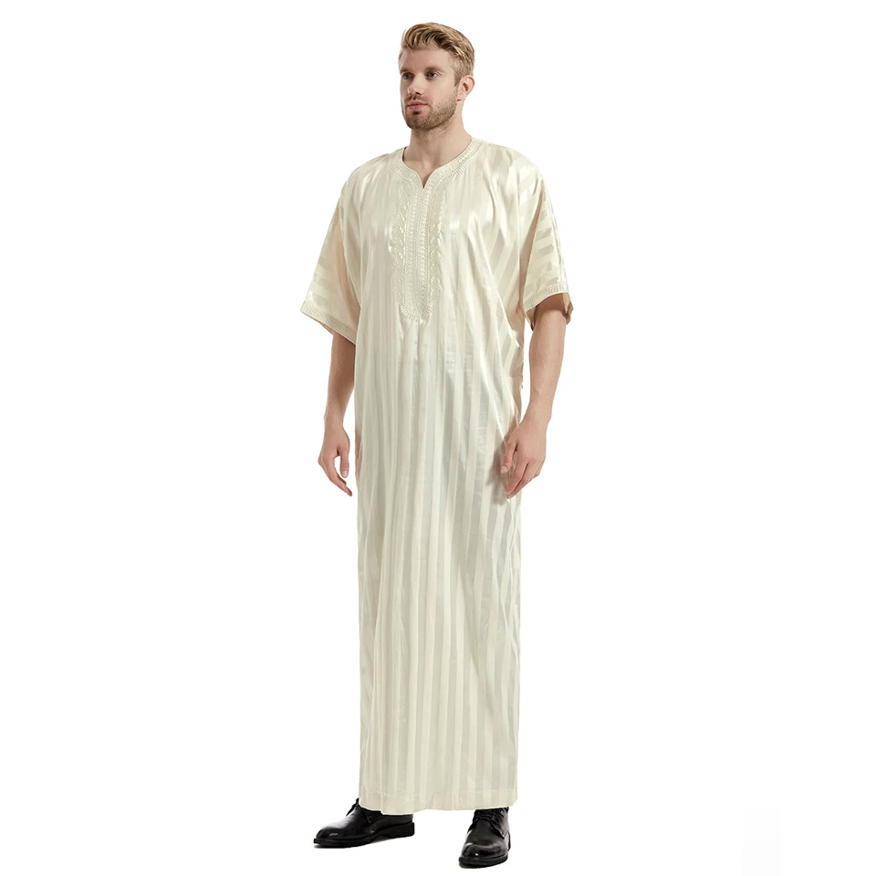 Muslim Men Clothing Abaya Musulmane Homme Kaftan Leisure Jubba Thobe Fashion Loose Dubai Saudi Arabia Pakistan Islamic Robe Eid