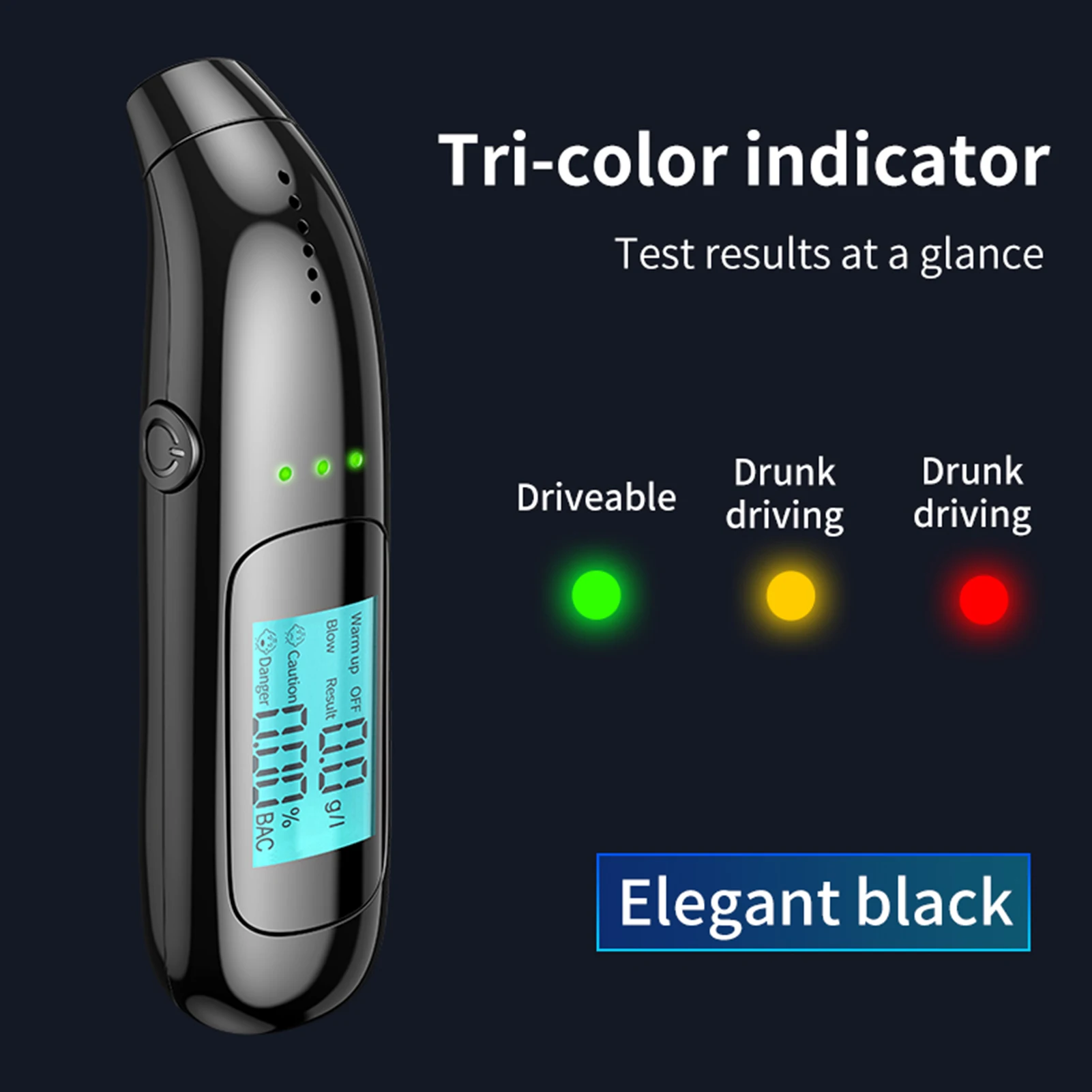 

Portable Breathalyzer With LED Digital Display Checker Device With Digital LED Screen Exhalation Detector For Personal And