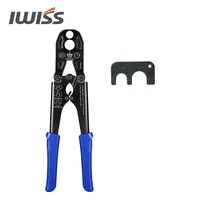IWISS IWS-1234P Pex Crimping Tool 1/2-inch & 3/4-inch Copper Ring Heavy Duty Dual Size c/w Go/No-Go Gauge Meets ASTM F1807