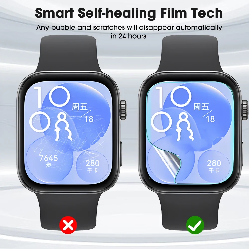 Ультрапрозрачная Защитная пленка для смарт-часов Huawei Watch Fit 3 мягкая Гидрогелевая