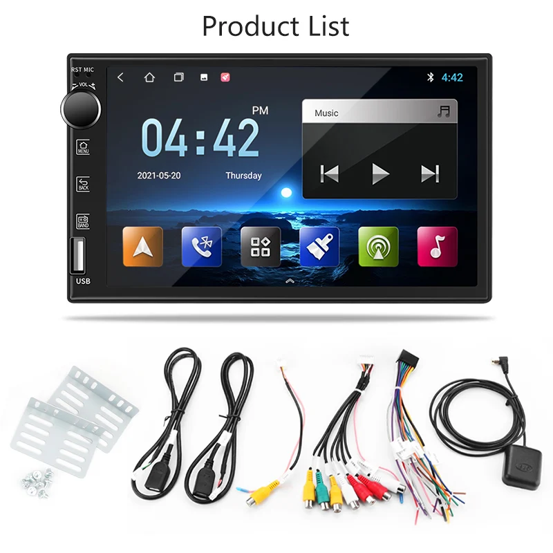 Universal 7 Inch For Nissan Kia Honda Toyota VW 2 Din Android 11 Car Stereo Radio Multimedia Video Player Carplay IPS 4G RDS DSP images - 6