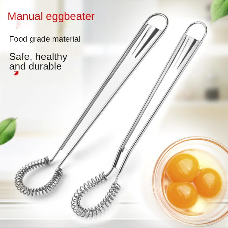 

1 Piece 20.5cm Stainless Steel Silver Hand Held Spring Whisk Mini Kitchen Eggs Sauces Mixer Manual Eggs Tool Home Baking Gadget