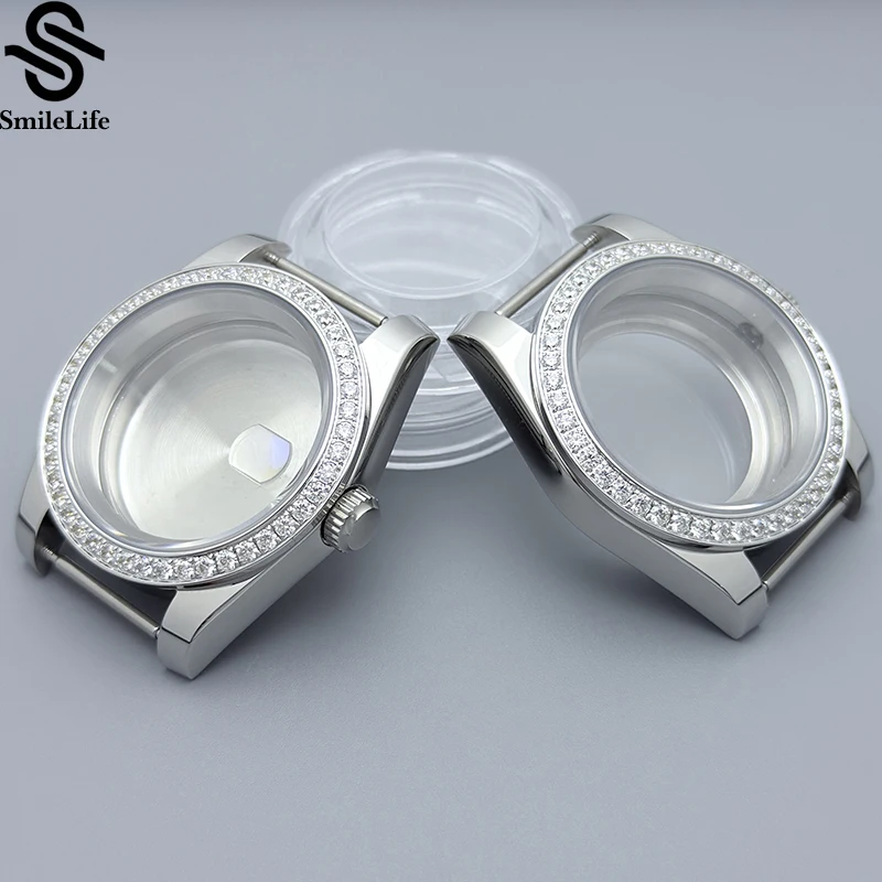 SmileLife SilverDiamond Сапфировое Стекло 36 мм/39 мм Корпус Для часов Подходит для NH34 NH35 NH36