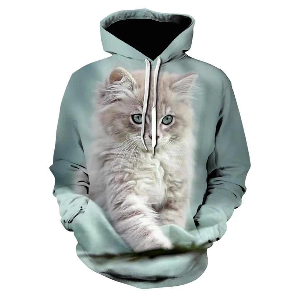 

2023 New Animal Cute Cat Pullover Women Sweatshirts Autumn Long Sleeve Harajuku Hoodie Streetwear 3D Printed Hoodies