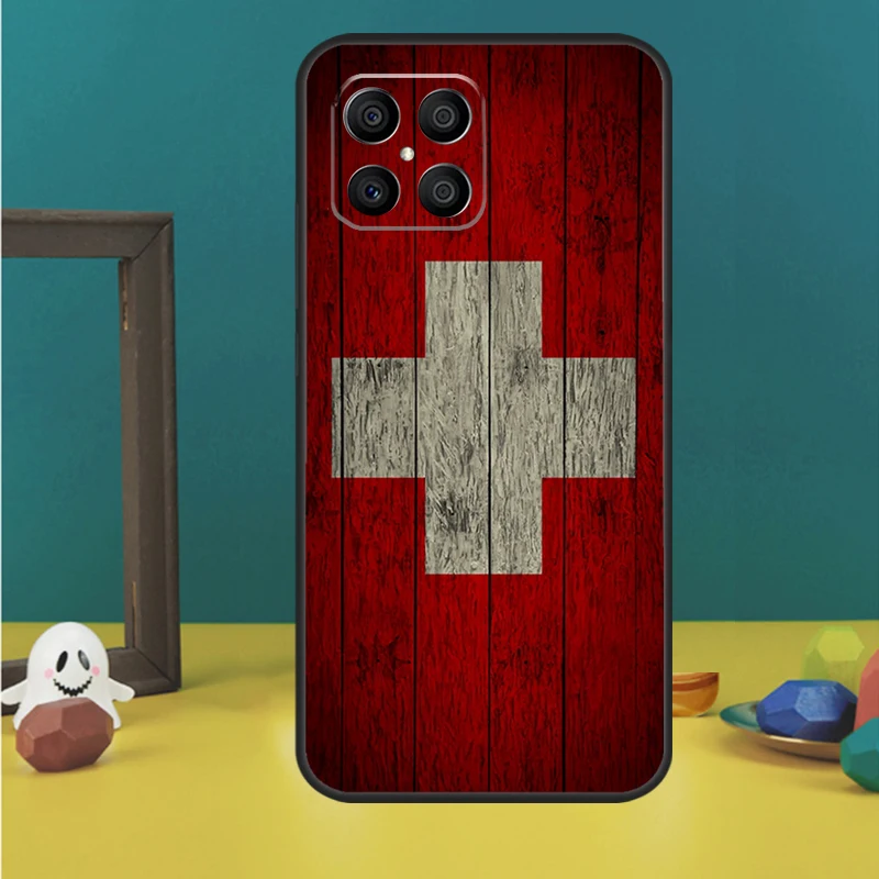 Фото Чехол с флагом Швейцарии для Honor X9a X8a X8b X9b X9c X8 X9 50 70 90 Lite Honor 200 Lite Magic 7 5 6 Pro Cover №3