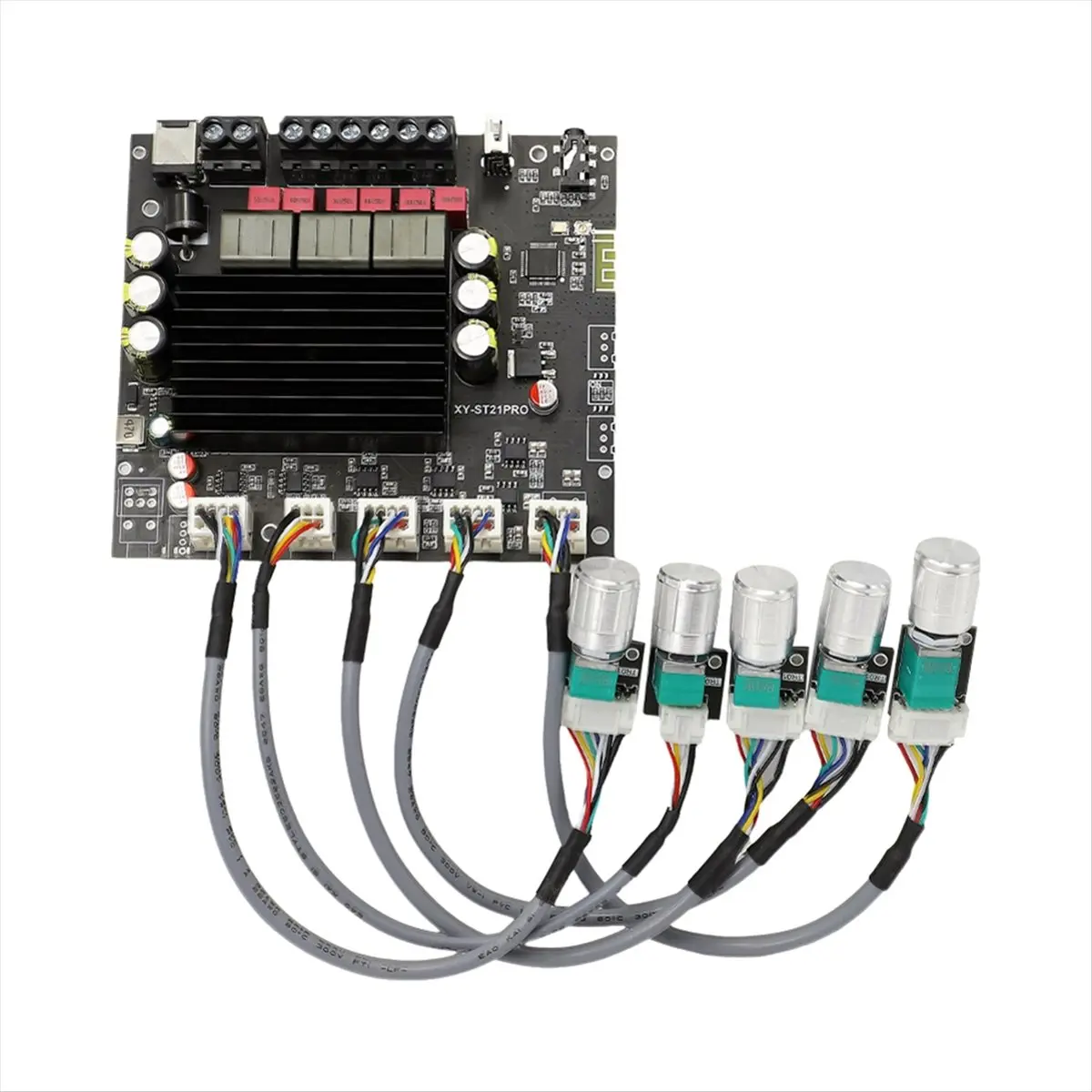 Фото (BOFF) XY-ST21PRO Bluetooth цифровая усилительная плата 2.1-канальная 100Втx2+200Вт для сабвуфера TPA3221 превосходит 3116 №3