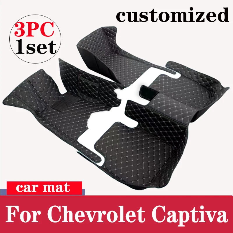 

Автомобильные коврики для Chevrolet Captiva 7seat C100 C140 2012 ~ 2016, автомобильные коврики, кожаный напольный коврик, детали интерьера, автомобильные аксессуары