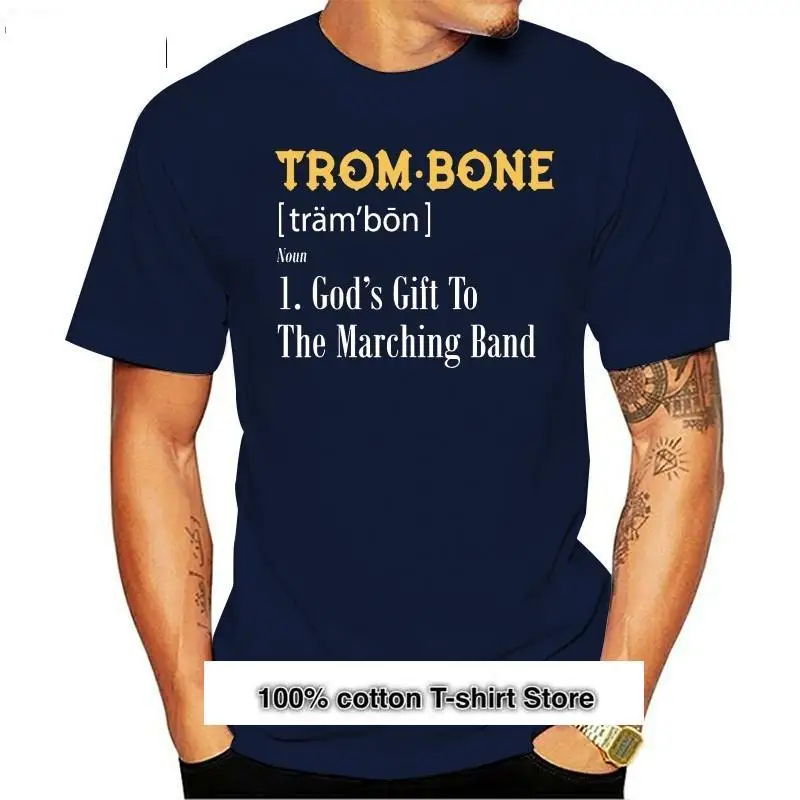 

Ropa de hombre, regalo de los dioses del trómbón a la banda de marcha, camiseta