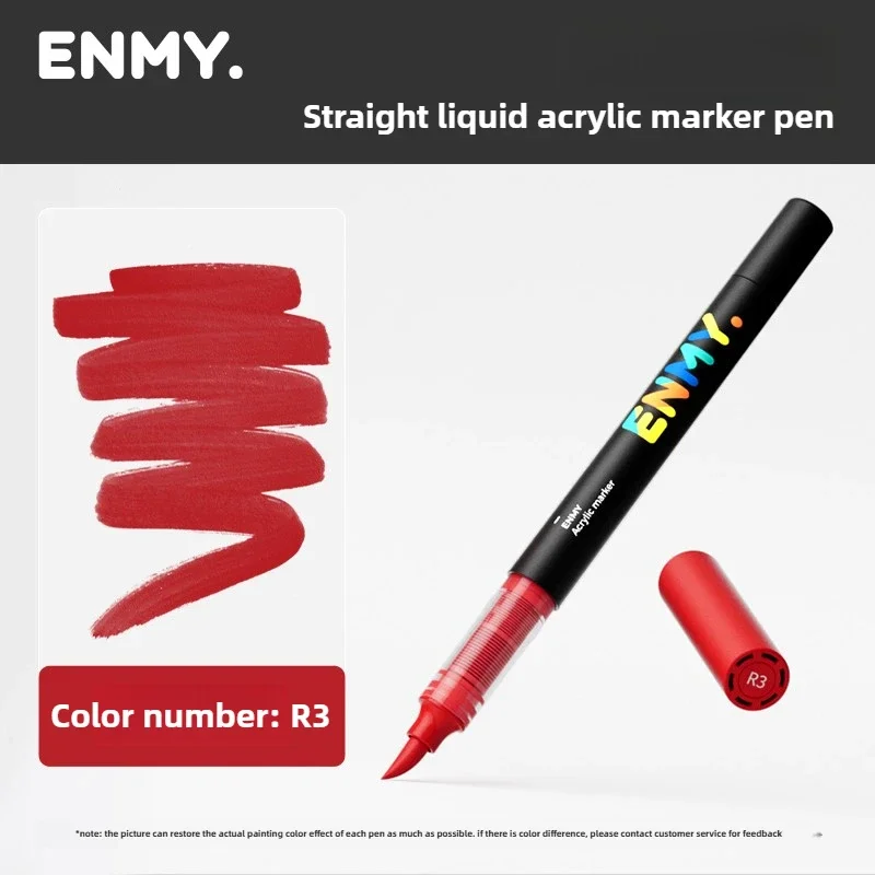 

1 шт., ENMY, 60 цветов, прямые жидкие акриловые маркеры, непрозрачные художественные маркеры с мягким наконечником, школьные принадлежности, канцелярские принадлежности