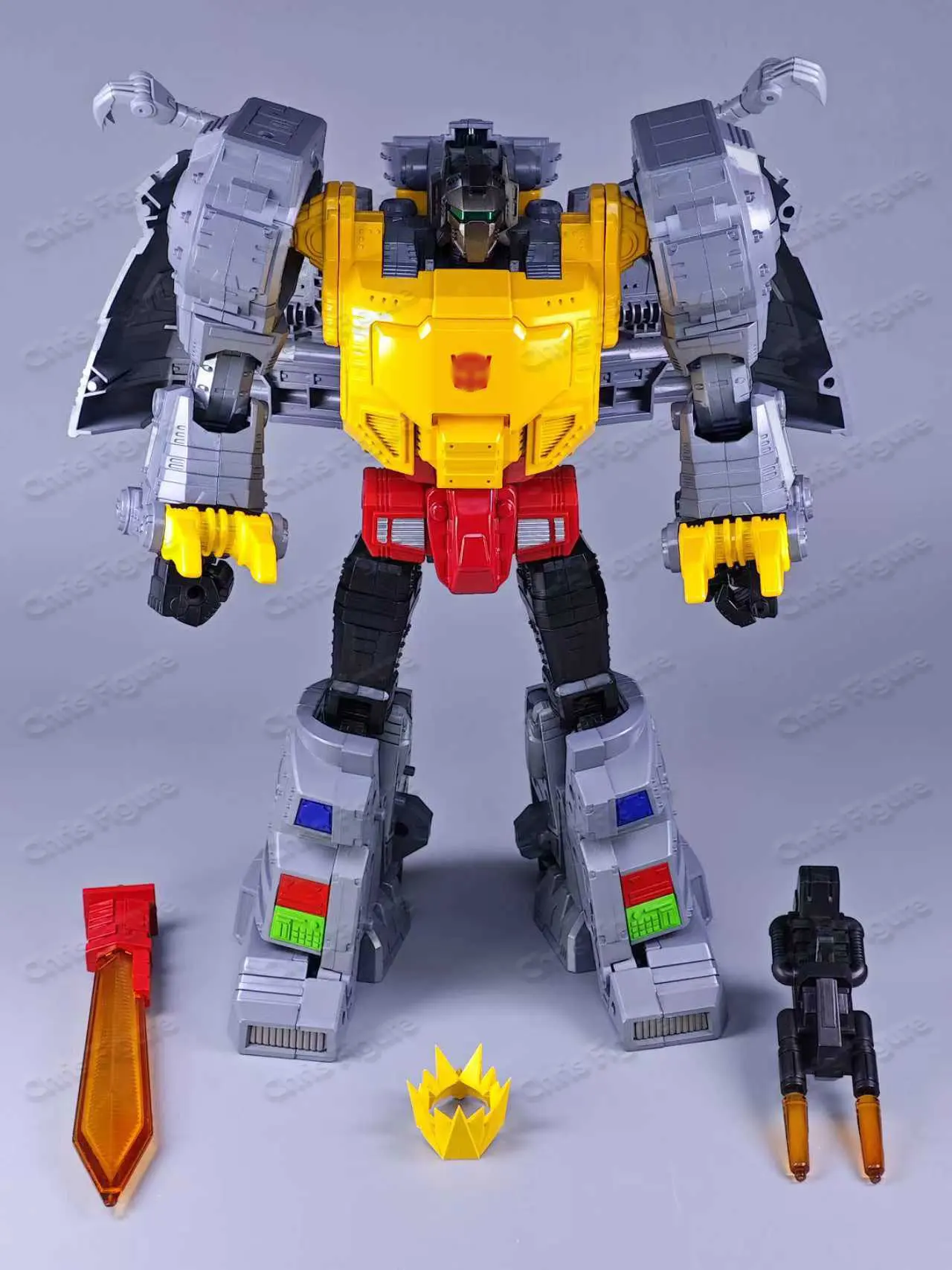 Фото В наличии: Трансформируемая фигурка MP-08 Grimlock King Leximus Prime, очень большая, анимированная версия, коллекционная, подарочная. №4
