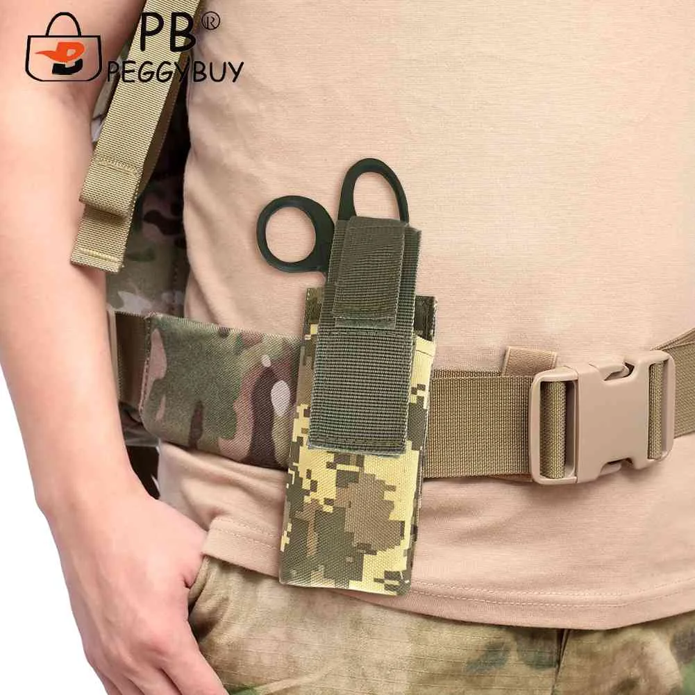 

Flashlight Knife Scissors Case Bag Portable Outdoor Scissors Bag Multifunctional for Outdoor Camping Hiking Hunting