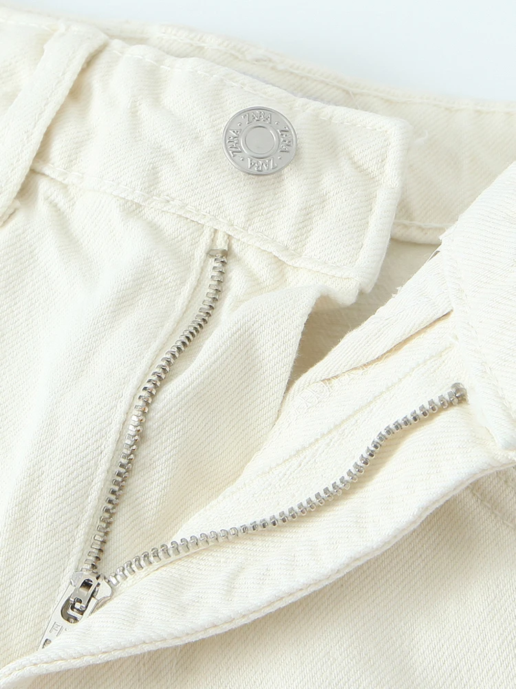 PAILETE Women 2023 fashion with five-pocket straight denim bermuda shorts vintage high waist zipper fly female short pants mujer