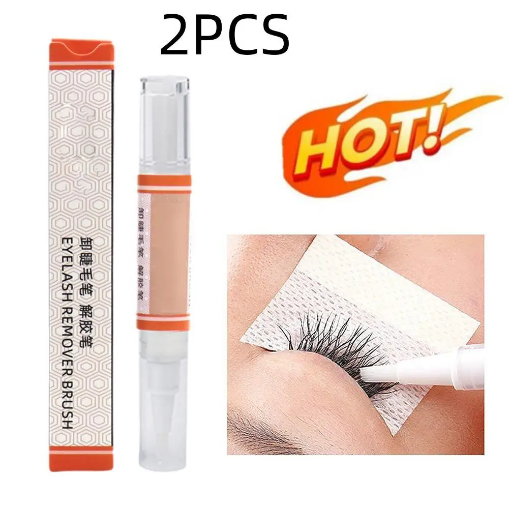 

2PCS Professional Lash Glue Remover Brush Gel Remove Brush Safe Eyelash Extensions Tool Cream 10ml High Quality Glue Remover