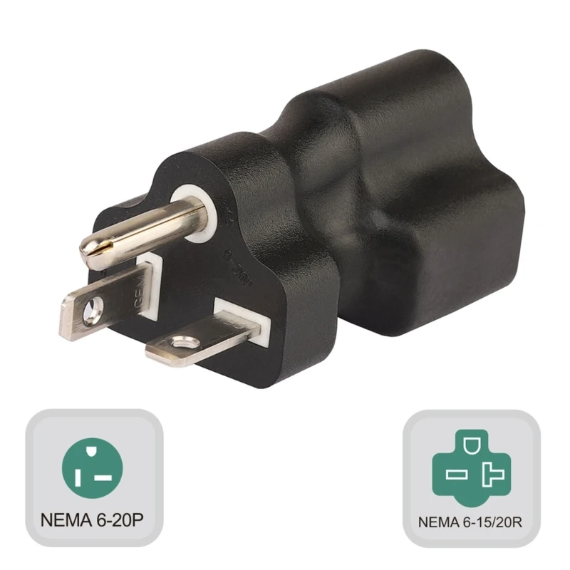 

Male Nema 6-20P PDU-server Power Adapter 6-20P 3-pole DIY Rewirable Power Converter Connector to Nema 6-15/20R