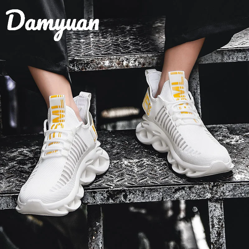 Damyuan 2020 Fall Winter New Fashion Flying Weaving Comfortable Breathable Male Sneakers Anti-skid shock-absorbing running shoes