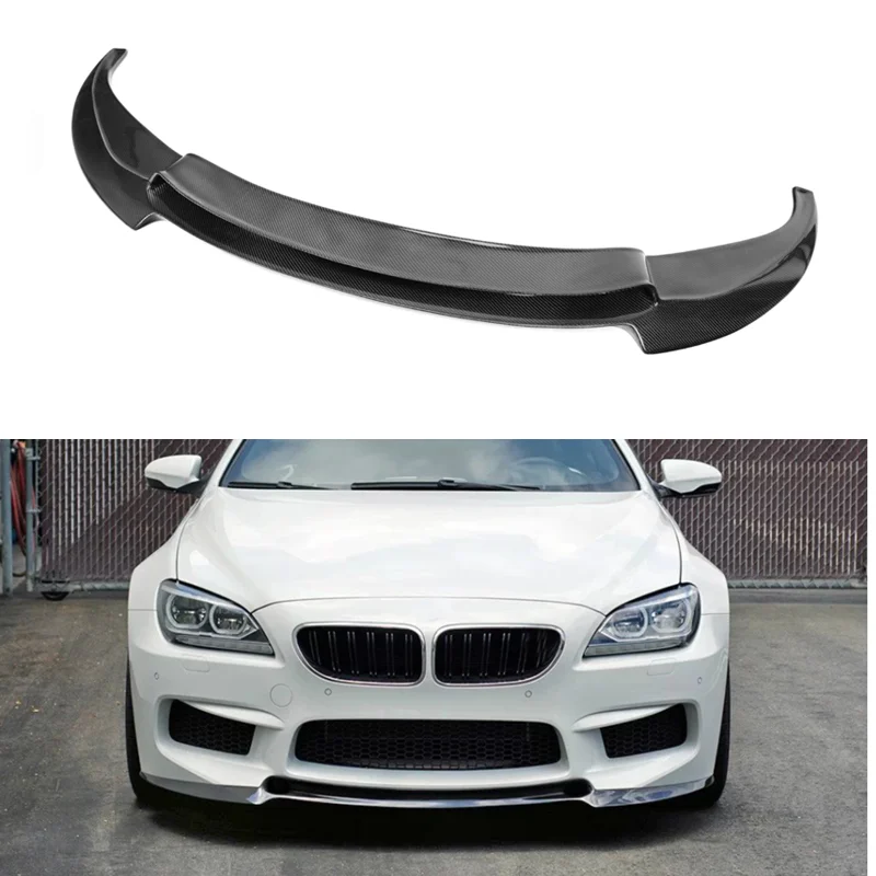 

Front Bumper Lip Splitters Spoiler for 6 Series F06 F12 F13 M6 Base Sedan Convertible Coupe 2014 - 2017 Carbon Fiber V style