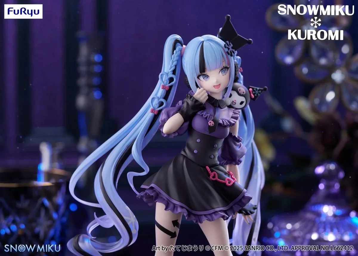 Фото Новинка в наличии: 100% Оригинальная фигурка Furyu Hatsune Miku Kuromi Trio Try IT, аниме-фигурка, модель, игрушка, подарок №2