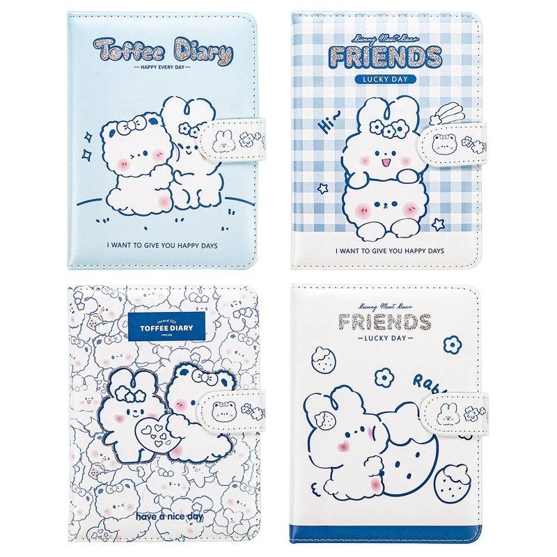 

Lovely Rabbit Journal Notepad Planner Notebook with Ribbon Bookmark 96 Pages for Women Teen Girls Student Christmas Gift