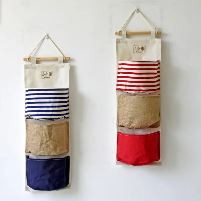 

Oxford Cloth Hanging Bag 3 Pockets Splicing One-piece Wardrobe Wall Storage Hanging Bag Toy Sundries Clothes Placement Finishing