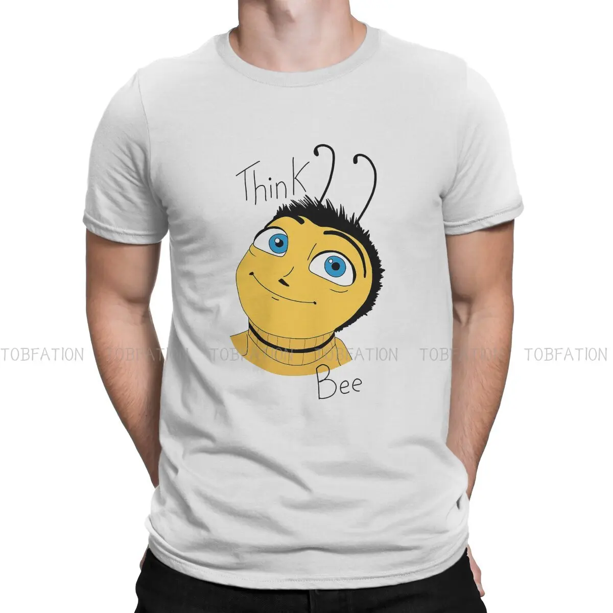 

Футболка Think Special с изображением пчелы из фильма Барри B Byson, Высококачественная футболка с изображением героев мультфильмов, новый дизайн, П...