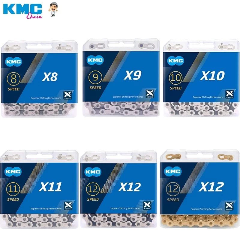 Цепь велосипедная KMC X8 X9 X10 X11 X12 цепь 8 в 9 В 10 11 12 цепи для горного и шоссейного