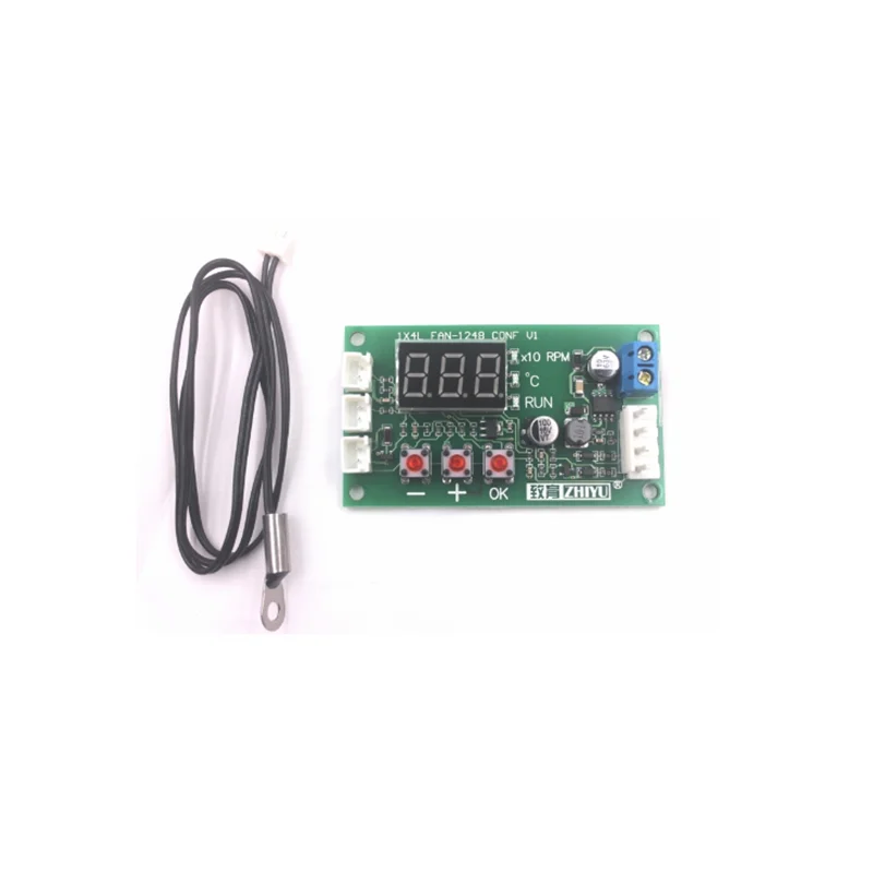 

DC 12V 24V 48V 5A Digital Display Four-wire PWM Fan Temperature Controller Signal 10V Supports EC EBM Fans Can Be Shut Down