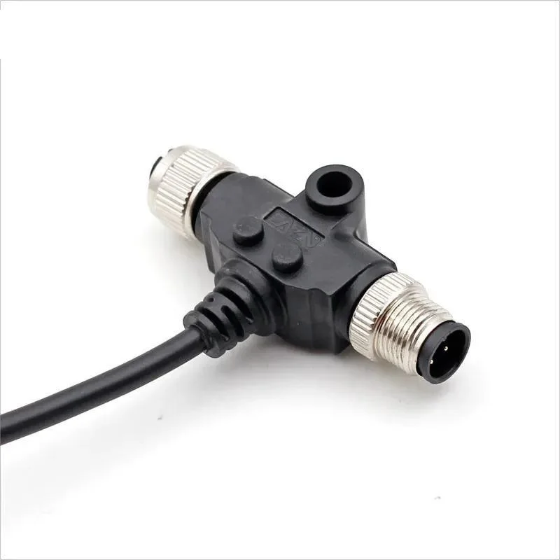 Y-образный переходник M12 I L T разветвитель штекер-гнездо код 4 5 6 8 пластиковый