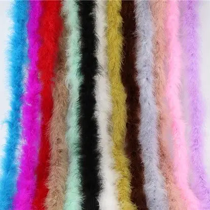 

2 Meter Turkey Feather Boa Natural 20-22Gram Boas for Women Costume Accessory Party Carnival Wedding Dancing