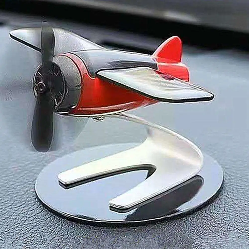 

Car Interior Accessories Solar Airplane Model Center Console 5*9*7.5cm Decoration Air Freshener W8G1