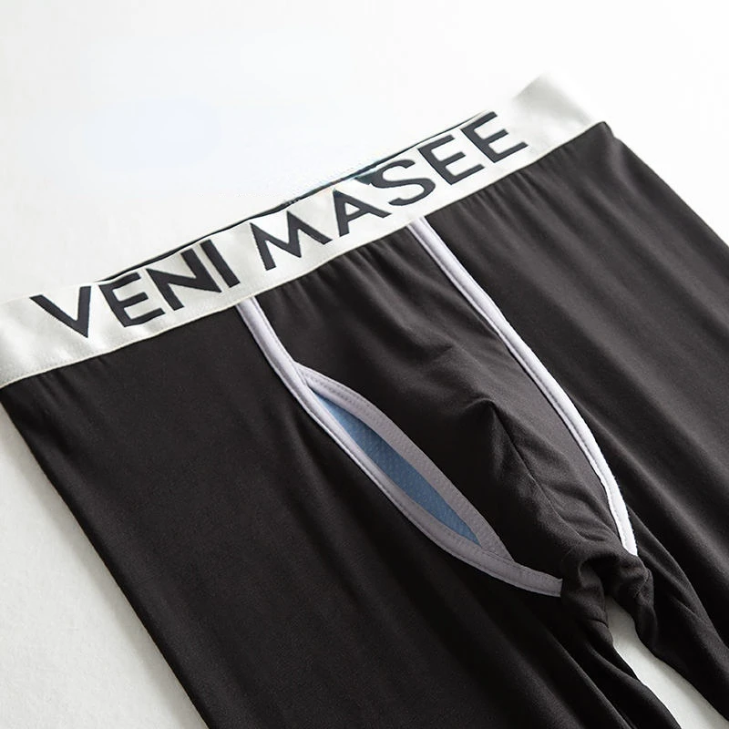 Man Modal Thermal Underwear Long Bulge Pouch Lingerie Breathable Skinny U-Convex Winter Warmer Boxers Outdoor Bottoms Leggings