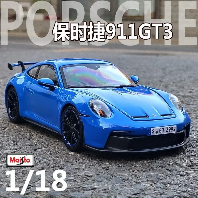 

Maisto 1:18 2022 Porsche 911 GT3 Sports car High Simulation Diecast Car Metal Alloy Model Car for Children Toys Gift Collection