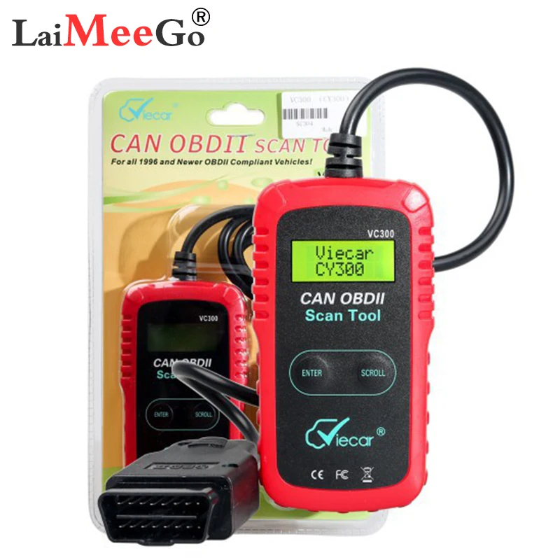 

Диагностический сканер Viecar CY300 OBD2 II, Интерфейсный инструмент для диагностики всех протоколов OBD II, стереть MIL неисправности, сброс кодов