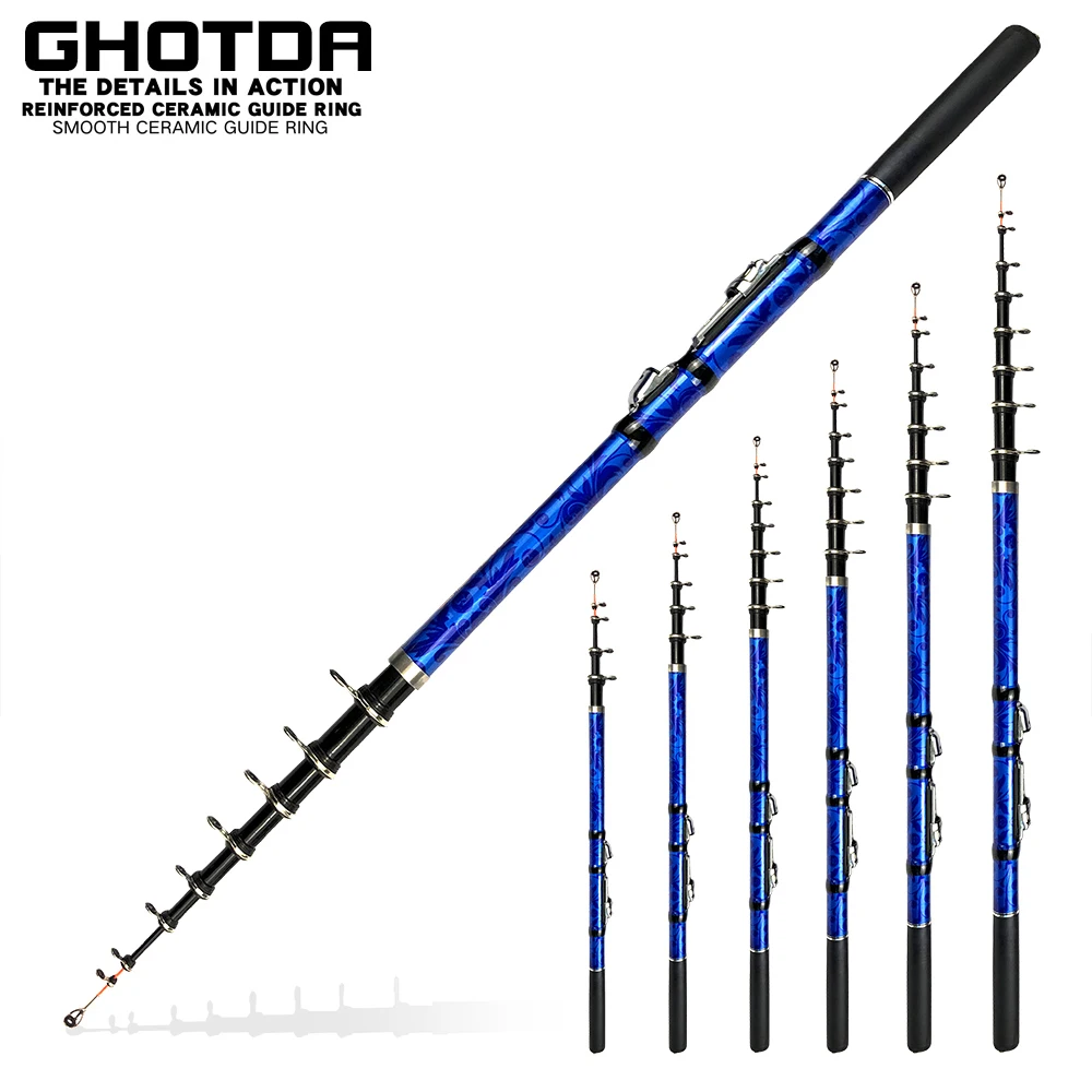 Вращающаяся Удочка GHOTDA из углеродного волокна 1 5 м 8 2 4 7 3 0 телескопическая