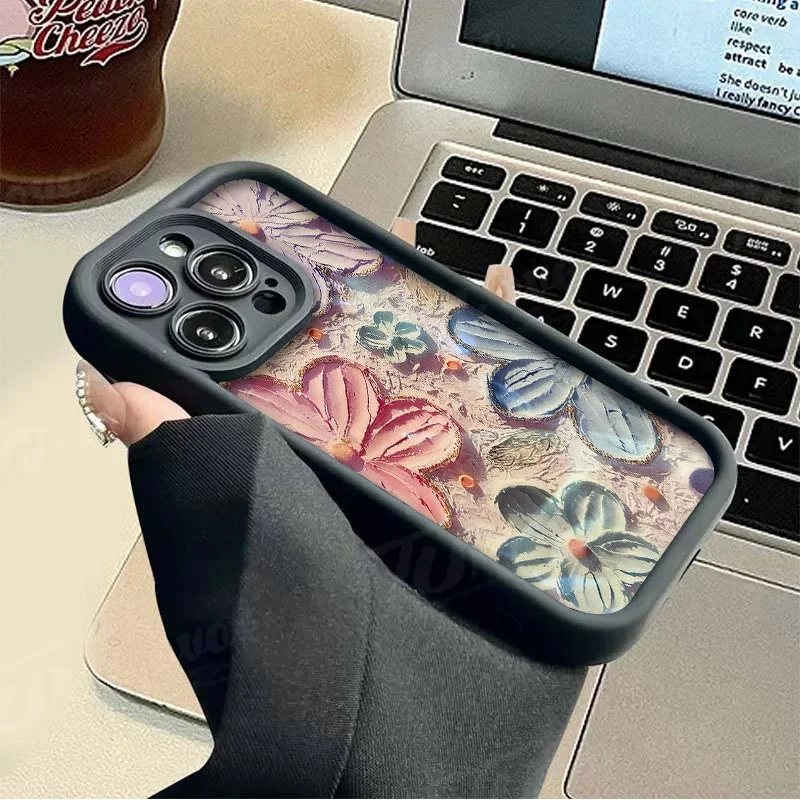 Чехол с художественной картиной маслом и цветочным принтом для Xiaomi Redmi Note 13 12 11 Pro