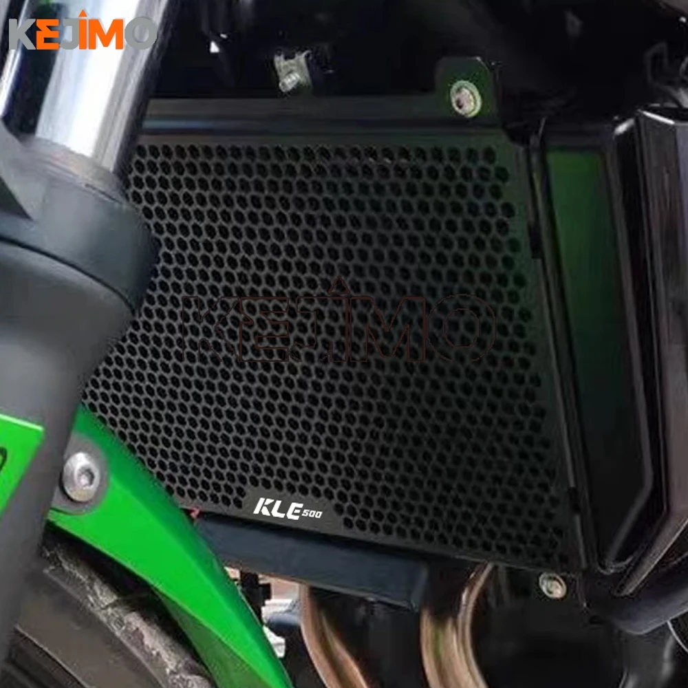 Фото Защитная крышка радиатора мотоцикла для KAWASAKI KLE500 KLE 500 2026, защита водяного бака, аксессуары KLE kle 500 №1