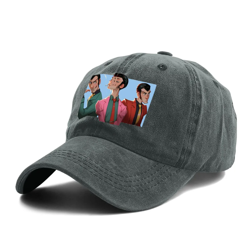 

Lupin the Third TV Series Multicolor Hat Peaked Women's Cap Arsene Different Mood Personalized Visor Protection Hats