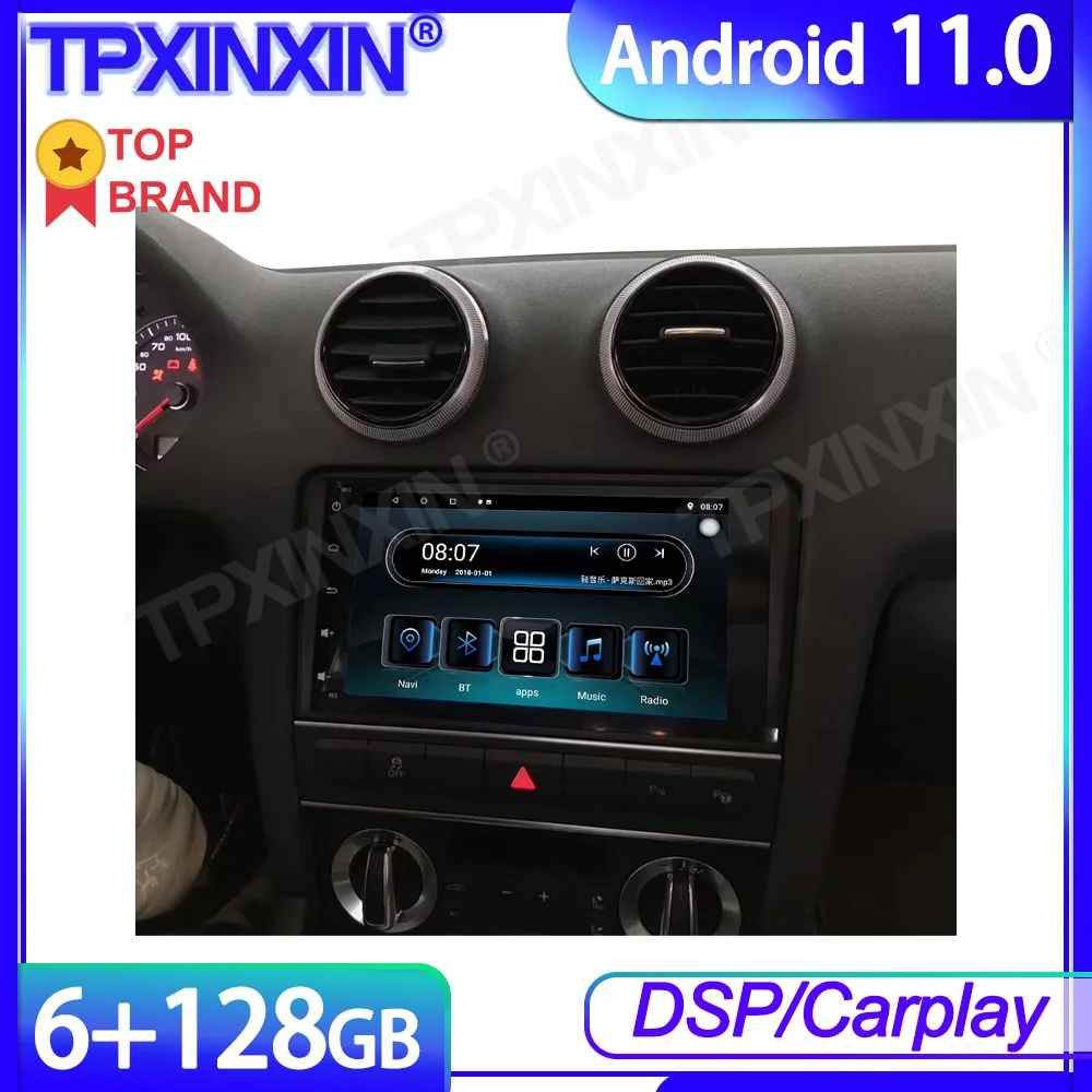 

Android 11 Car Multimedia Radio Player For Audi A3 2008-2012 Sportback GPS CarPlay AUTO 4G BT Stereo 6+128G 8'' AUTO HEADUNIT